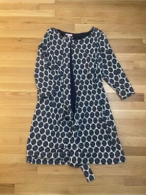 Lilly Pulitzer Navy Button Knit Dress XL